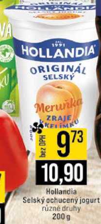 Hollandia Selský ochucený jogurt různé druhy 200 g 