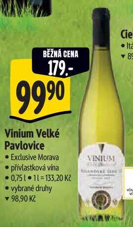 Vinium Velké Pavlovice • Exclusive Morava, 0,75 l