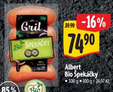 Albert Bio Spekáčky, 300 g