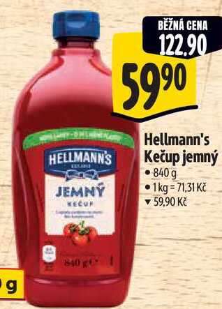 Hellmann's Kečup jemný, 840 g 