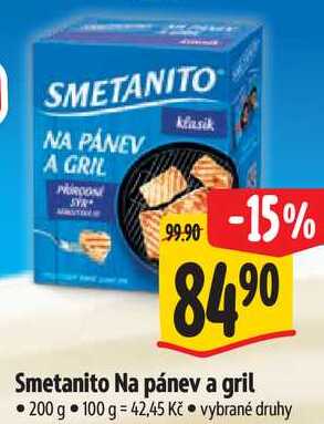 Smetanito Na pánev a gril, 200 g 