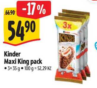 Kinder Maxi King pack, 3x 35 g