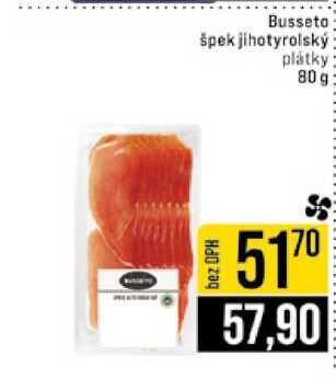 Busseto špek jihotyrolský plátky 80 g