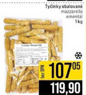 Tyčinky obalované mozzarella ementál 1kg