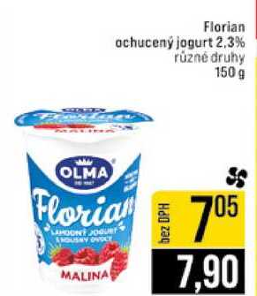 Florian ochucený jogurt 2,3% různé druhy 150g 