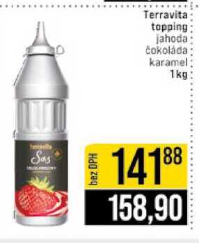 Terravita topping jahoda čokoláda karamel 1kg