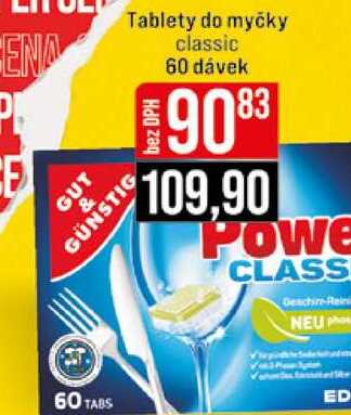 Tablety do myčky classic 60 dávek 