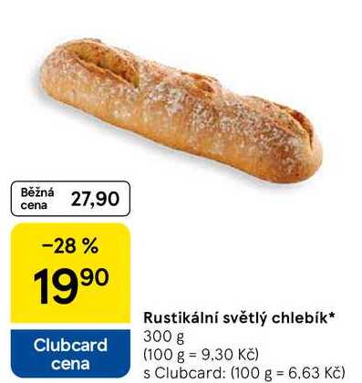 Rustikální světlý chlebík, 300 g  