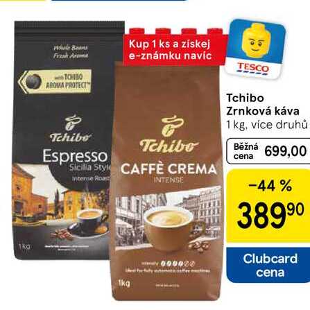 Tchibo Zrnková káva, 1 kg, více druhů  