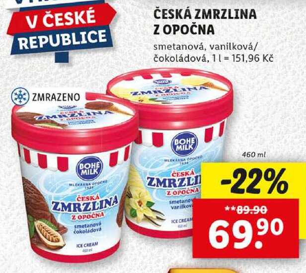 ČESKÁ ZMRZLINA Z OPOČNA, 460 g