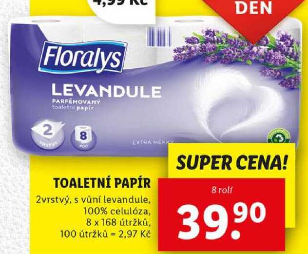 TOALETNÍ PAPÍR, 8 rolí