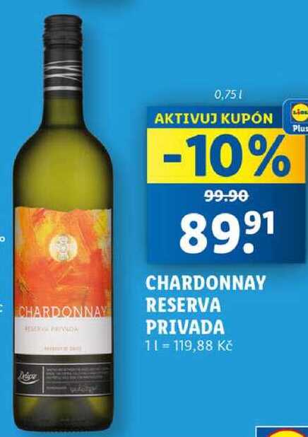 CHARDONNAY RESERVA PRIVADA, 0,75 l