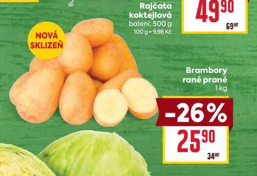 Brambory rané prané 1kg 