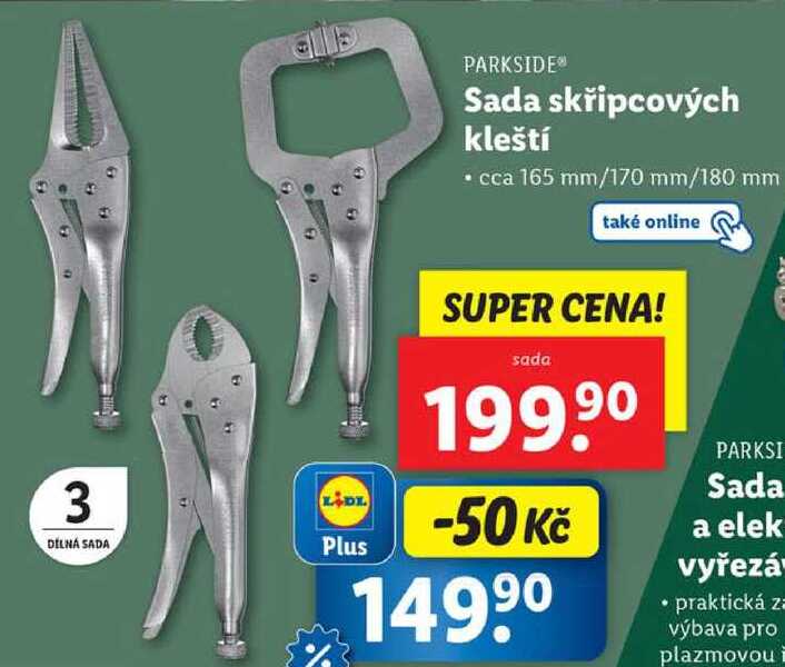 Sada skřipcových kleští