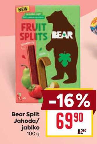 Bear Split Jahoda/ jablko 100 g
