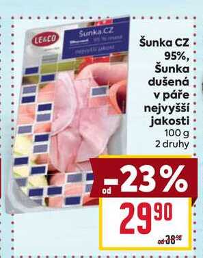Šunka dušená v páře nejvyšší jakosti 100 g