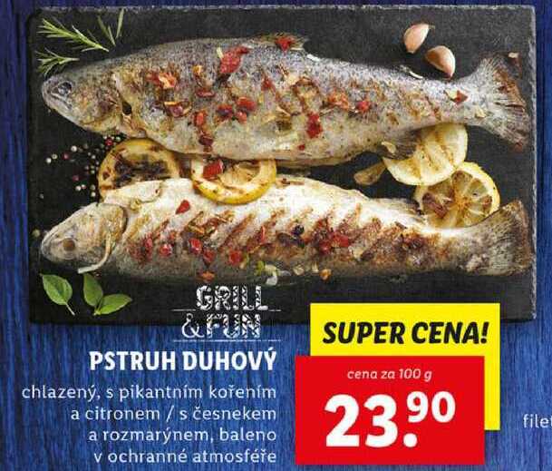 PSTRUH DUHOVÝ, cena za 100 g 