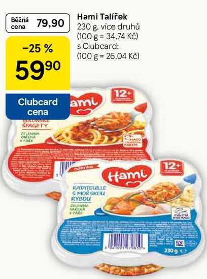 Hami Talířek, 230 g, více druhů 