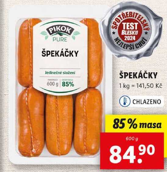 ŠPEKÁČKY, 600 g