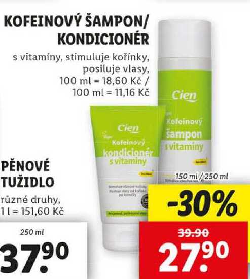 KOFEINOVÝ ŠAMPON, 250 ml 