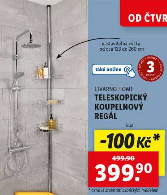 TELESKOPICKÝ KOUPELNOVÝ REGÁL 
