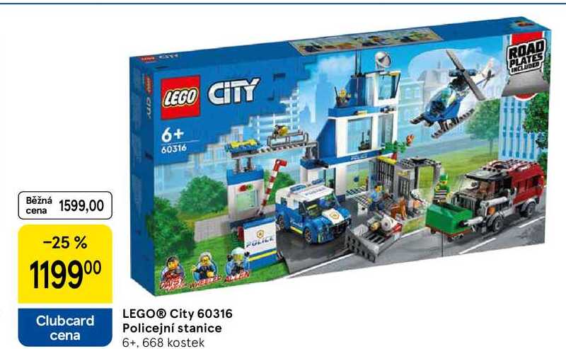 LEGO® City 60316 Policejní stanice 6+, 668 kostek 