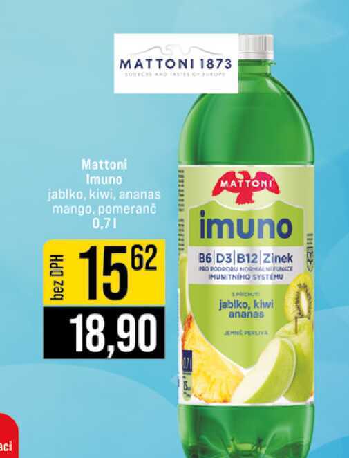 Mattoni Imuno jablko, kiwi, ananas mango, pomeranč 0,7l