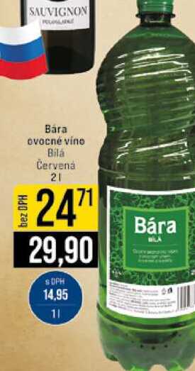 Bara ovocné víno Bilá Červená 2l
