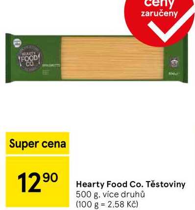 Hearty Food Co. Těstoviny, 500 g, více druhů  