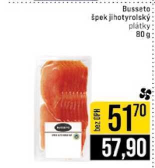 Busseto špek jihotyrolský plátky 80g