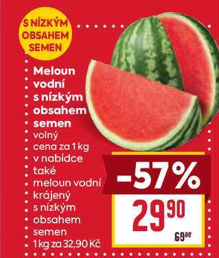 Meloun vodní s nízkým obsahem semen volný cena za 1 kg 