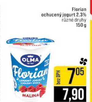 Florian ochucený jogurt 2.3% různé druhy 150 g