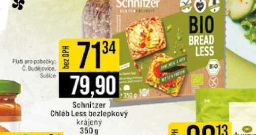 Schnitzer Chléb Less bezlepkový krájený 350 g 