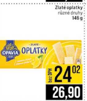 Zlaté oplatky různé druhy 146 g 