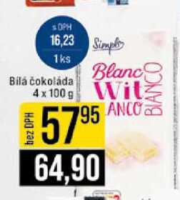 Bilá čokoláda 4x100g