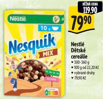 Nestlé Dětské cereálie, 300-360 g 