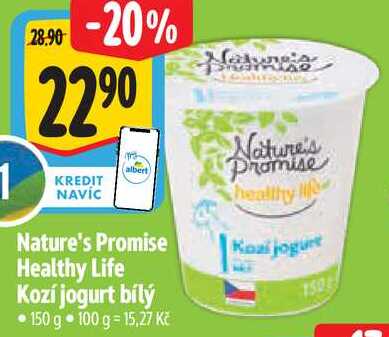 Nature's Promise Healthy Life Kozí jogurt bílý, 150 g