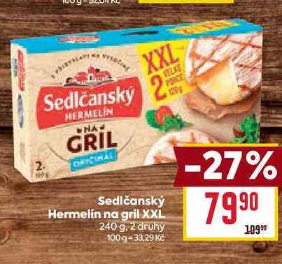 Sedlčanský Hermelín na gril XXL 240 g