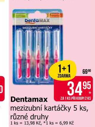 DentaMAX mezizubní kartáčky 5 ks, různé druhy 