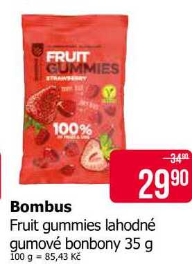 Fruit gummies lahodné gumové bonbony 35 g 