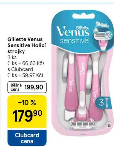 Gillette Venus Sensitive Holicí strojky, 3 ks  