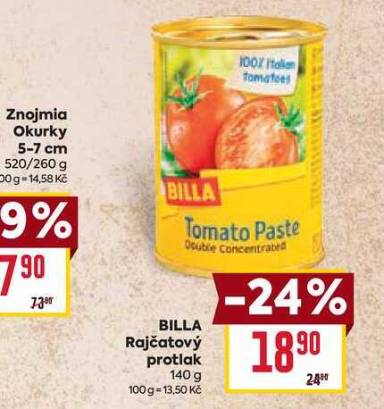 BILLA Rajčatový protlak 140 g 