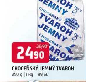 Choceňský jemný tvaroh 250g