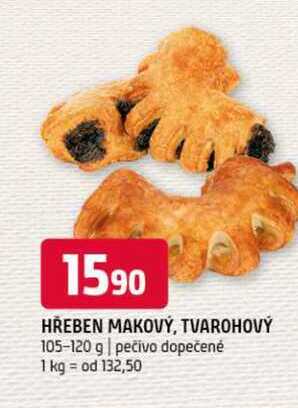 Hřeben makový tvarohový 105-120 g pečivo dopečené