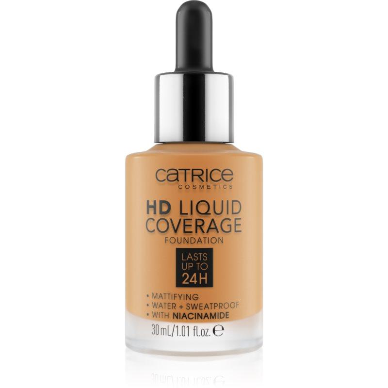 Catrice HD Liquid Coverage Foundation voděodolný tekutý make-up s matným efektem odstín 066 Warm Toffee 30 ml