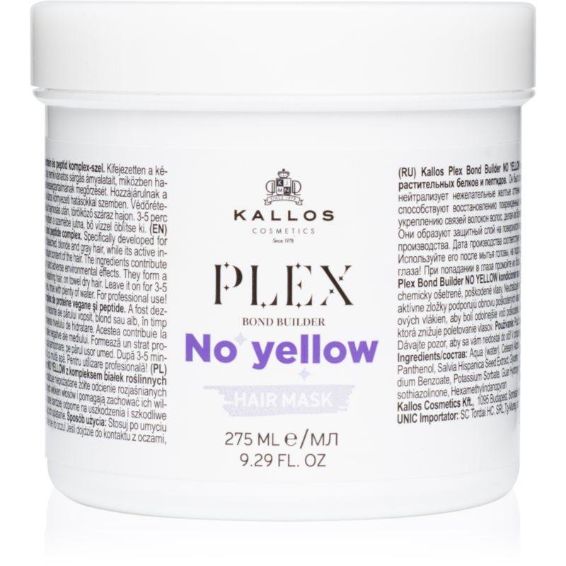 Kallos Plex No Yellow maska na vlasy neutralizující žluté tóny 275 ml