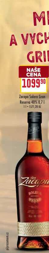 Zacapa Solera Gran Reserva 40% 0,7l