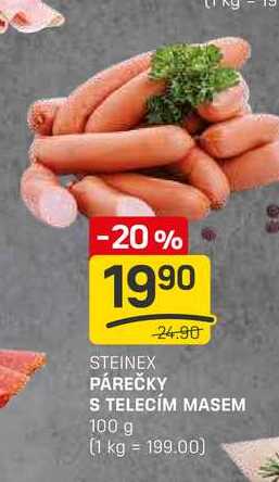 PÁREČKY S TELECÍM MASEM 100g