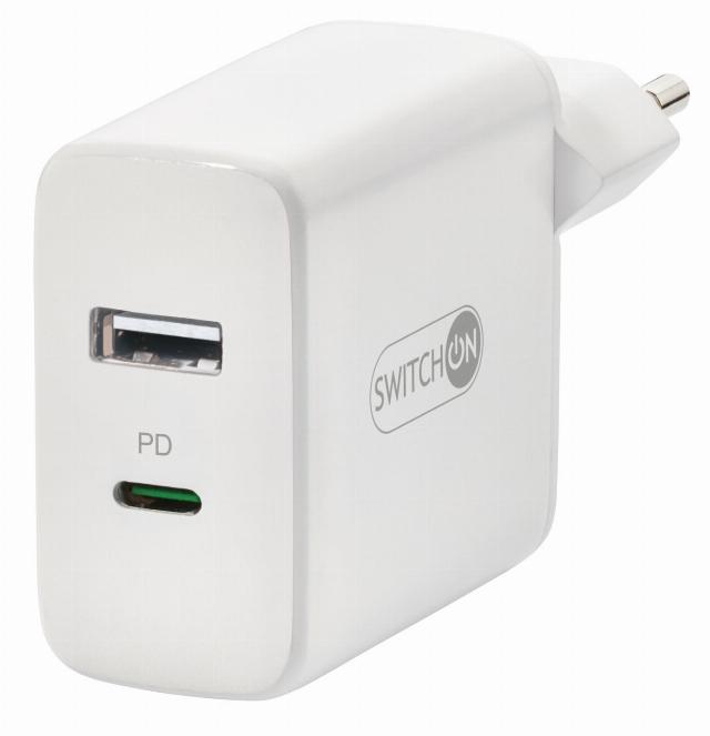 SWITCH ON USB nabíječka porty: 1x USB-A, 1x USB-C
