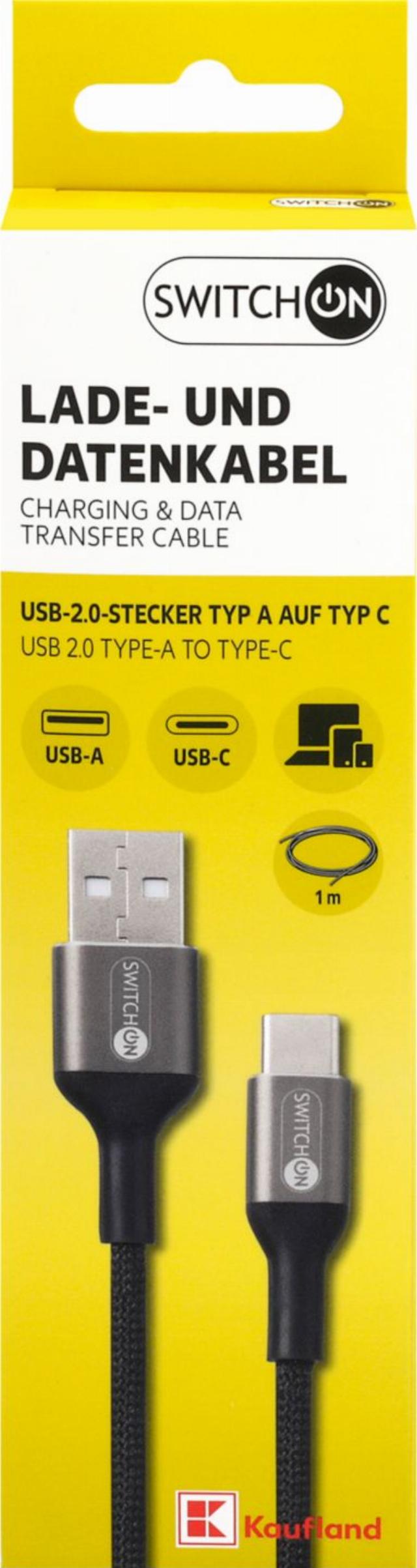 SWITCH ON Kabel pro nabíjení a přenos dat, délka: 1 m